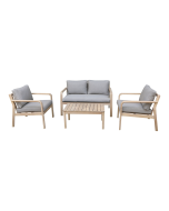 Conjunto de jardín de madera de Acacia para 4 personas Riveo GoodHome