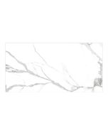 Suelo porcelánico rectificado gran formato mármol blanco pulido 60x120cm Nisida