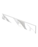 Rodapié porcelánico Nisida Slim blanco efecto mármol 8x60cm 6 unidades