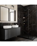 Suelo porcelánico rectificado gran formato mármol negro pulido 60x120cm Marciana