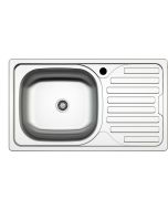 Fregadero compacto inoxidable Jabiri 1 seno + escurridor 76x43,5cm