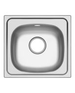Fregadero inoxidable cuadrado Bundt 1 seno 46,5x43,5cm
