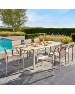 Conjunto de jardín extensible 180-240cm de aluminio para 8 personas Mallia GoodHome