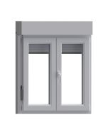 Ventana pvc oscilobatiente blanca con persiana 117x100cm 60mm