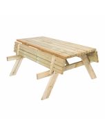Mesa picnic bancos abatibles 200 madera tratada gardiun 198x154x74 cm 42 mm