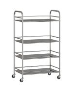 Carrito de cocina 60x35x100 cm acero inoxidable color gris Homcom