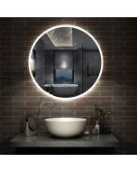Espejo redondo de baño LED 70cm + antivaho + brillo ajustable