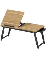 Mesa para cama 83.5x33x34 cm bambú, mdf color marrón Homcom