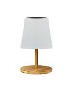 Lámpara de mesa solar h25cm wood