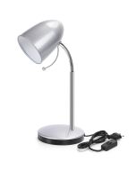 Aigostar lámpara de escritorio retro metal E27, cable 153cm, plata