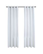 vidaXL cortinas opacas anillas de metal 2 pzas blanco crudo 140x245 cm