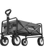 Carrito de mano plegable con freno y capacidad de carga 80 kg gris