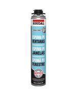 Espuma poliuretano puertas y ventanas (pistola) soudal 750 ml