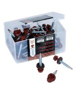 40 TORNILLOS PARA PLACA METÁLICA MINERAL ROJOS