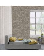 Papel pintado texturizado tnt efecto bronce marron