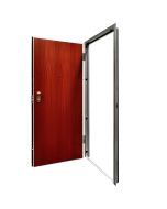 Puerta acorazada Sil sapelly y blanca derecha 208x88cm