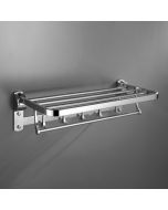 Kibath toallero horizontal abatible de 55 cm cromo brillo de acero inox.