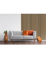 Revestimiento de pared palilleria MDF acústico roble claro Quanti 244x52cm