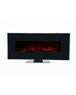 Chimenea eléctrica de pared 1600w kekai minesota 84x26x53 cm con simulación