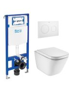 Roca duplo cisterna y pulsador pl10 blanco mate con inodoro roca the gap