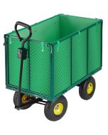 Carrito de transporte con laterales plegables y 544 kg, 108x54x79,5cm verde