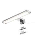 Aplique LED 8w 30cm ip44 cromado, baño, espejo, slim, luz blanca