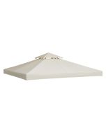 Techo reemplazo para carpa 300x300 cm poliéster color beige Outsunny