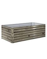 Jardinera exterior 180x90x57.5 cm acero galvanizado color marrón Outsunny