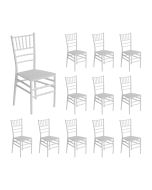 Pack 12 sillas para catering apilables dorothy 45x43x88cm 7house