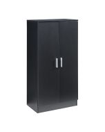 Mueble zapatero notribontaa con estantes y puertas 108x55x35cm negro