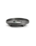 SOPORTE MACETA RUEDAS ANTRACITA 34 CM
