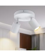 Nettlife lámpara de techo blanca gu10 15x15