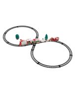 Tren para árbol de Navidad 22 piezas con 3 vagones, vías, luz y sonido