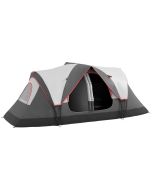 Tienda de campaña 450x215x180 cm poliéster color gris Outsunny