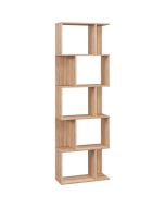 Librería 60x24x184.5 cm color marrón Homcom, hogar - muebles de salón