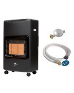 Estufa de gas de calefacción por infrarrojos loros sannover 4200 w + kit de