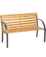 Tectake banco de jardín de madera, resistente, 120x62x83cm marrón