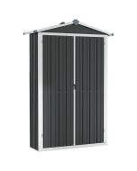 vidaXL cobertizo de jardín acero galvanizado antracita 116x45x175cm