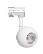 Foco LED blanco orientable 10w fenix, carril trifásico, luz cálida 3000k