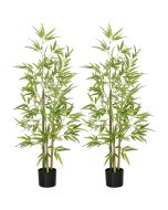 Plantas artificiale 15x15x120 cm peva, metal color verde Homcom