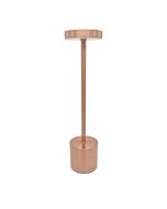 Lámpara mesa LED metal color cobre táctil, 3 tonos regulable 2000mah