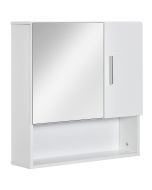 Armario con espejo 54x15.2x55.3 cm mdf, vidrio color blanco kleankin