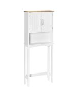 Mueble sobre inodoro 64x22x165 cm mdf color blanco kleankin, hogar - baño