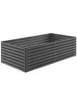 Tectake huerto elevado, acero galvanizado, ergonomico, antracita