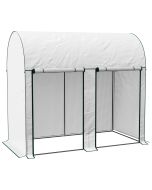 Invernadero 200x100x178 cm acero, pe color blanco Outsunny