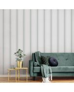 Papel pintado tnt autoadhesivo rayas gris y verde agua 53x300 cm