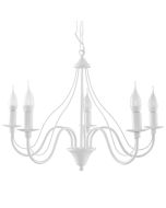 Candelabro minerwa 5 blanco acero 60x80x60cm
