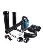 Aspiradora sopladora 36v (2 x 18v) 33 mbar - Makita - con 2 baterías de 18v