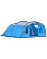 Tienda de campaña 505x390x196 cm poliéster, tela oxford color azul Outsunny