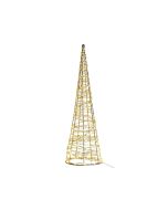 Decoración de exterior LED kotala 57 cm árbol de navidad plateado